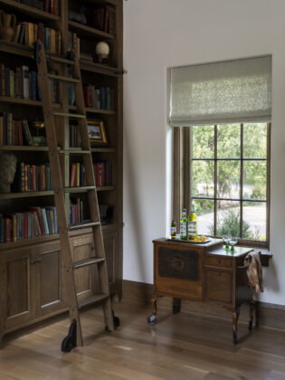 Rolling ladder and bar cart