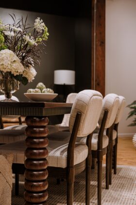 Coming out later this year, the Wren Dining Table, part of the new Foundry collection, shows Timber & Tulip&rsquo;s attention to detail and craft, with a reeded skirt and spooled legs.